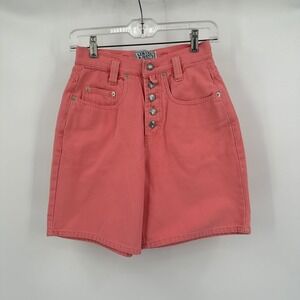 Limited Jeans Womens Y2K High Rise Denim Shorts Size 4 Coral Button Fly Vintage